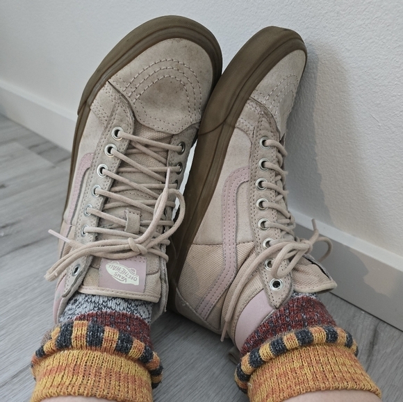 Vans | SK8-HI MTE pastel pink outdoor sporty gumsole sneakers | WMS 8